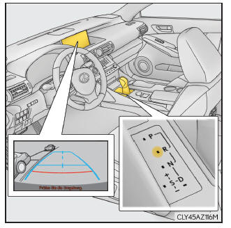 Lexus IS 300h. Rückfahrmonitor-System