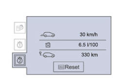Peugeot 508. Anzeige der Informationen