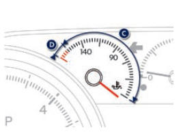 Peugeot 508. Anzeige für Motoröltemperatur