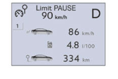 Peugeot 508. Anzeigefeld des Kombiinstruments