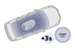 Peugeot 508. Notausschaltung mit elektronischem Schlüssel