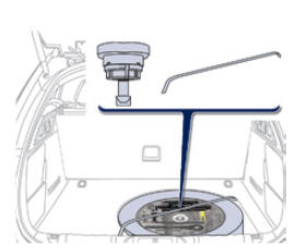Peugeot 508. Zugang zum Ersatzrad