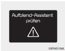 Fiat Panda. Aufblend-Assistent prüfen