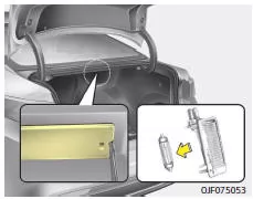 Fiat Panda. Kofferraumleuchte, Austausch der Glühlampe