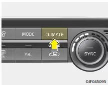 Fiat Panda. Infoanzeige der Klimaregelung (ausstattungsabhängig)