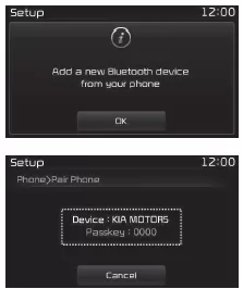 Fiat Panda. Wenn keine Geräte gekoppelt wurden