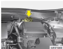 Fiat Panda. Füllstand der Bremsflüssigkeit prüfen