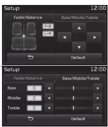 Fiat Panda. Verwenden der Taste
