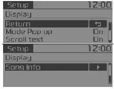Fiat Panda. Verwenden der Anzeigetaste