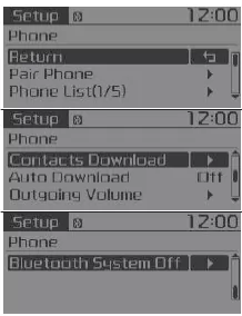 Fiat Panda. Verwenden der Taste
