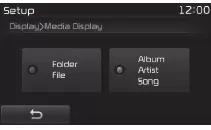 Fiat Panda. Verwenden der Anzeigetaste