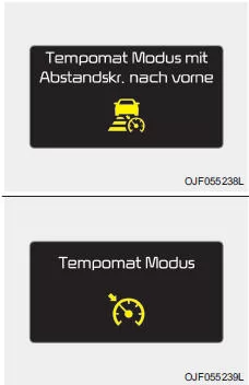 Fiat Panda. Wechsel in den Tempomatmodus