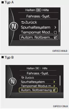 Fiat Panda. Systemeinstellungen