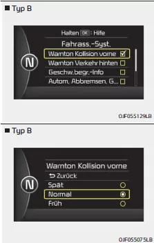 Fiat Panda. Systemeinstellungen