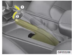 Fiat Panda. Handbremse