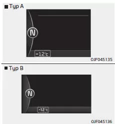 Fiat Panda. Außentemperaturmesser