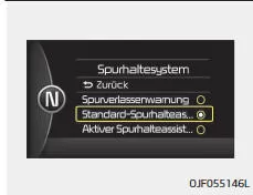 Fiat Panda. LKAS-Funktionswechsel