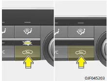 Fiat Panda. Frischluft-/Umluftschaltung
