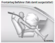 Fiat Panda. Komponenten und Funktionen des SRS-Rückhaltesystems