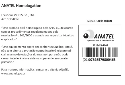 Fiat Panda. ANATEL für Brazil