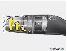 Fiat Panda. Lichtschalter