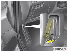 Fiat Panda. Motorhaube öffnen