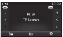 Fiat Panda. Taste für Radiomodus