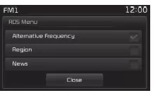 Fiat Panda. Taste für Radiomodus