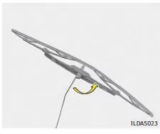 Fiat Panda. Wischerblatt an der Windschutzscheibe