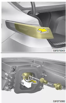 Fiat Panda. Leuchtmittel von Brems- und Rückleuchte ersetzen