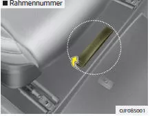 Fiat Panda. Fahrzeug-Identifizierungs-Nummer