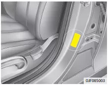 Fiat Panda. Aufkleber 'Typengenehmigung'