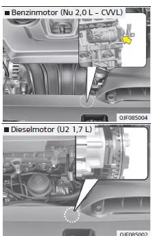 Fiat Panda. Motornummer