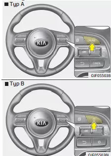 Fiat Panda. Tempomat-Geschwindigkeit festlegen