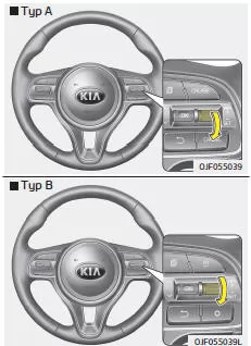 Fiat Panda. Tempomat-Geschwindigkeit festlegen