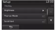 Fiat Panda. Popup-Modus