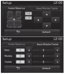 Fiat Panda. Verwenden der Taste