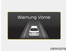 Fiat Panda. Warnung vorne (1. Warnung)