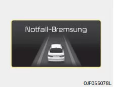 Fiat Panda. Notfall-Bremsung (3. Warnung)