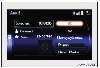 Lexus IS 300h. Sprechen am Telefon 