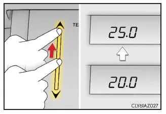 Lexus IS 300h. Ändern der Temperatureinstellung