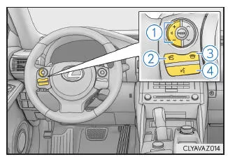 Lexus IS 300h. Bedienung eines Telefons über die Lenkradschalter