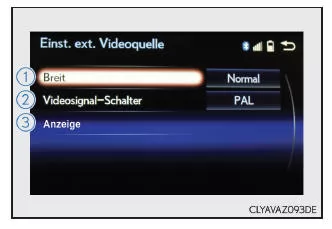 Lexus IS 300h. A/V-Einstellungen ändern