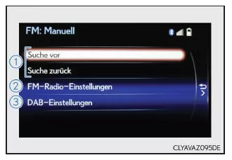 Lexus IS 300h. FM- oder AM-Radio