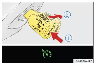 Lexus IS 300h. Wählen des Regelmodus für Konstantgeschwindigkeit