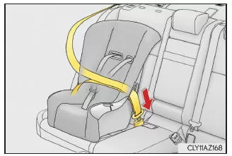 Lexus IS 300h. Nach vorne gerichteter-  Kindersitz