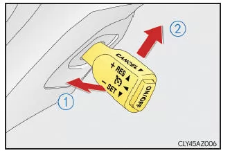 Lexus IS 300h. Abbrechen und Wiederaufnehmen der Konstantgeschwindigkeitsregelung
