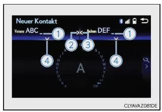 Lexus IS 300h. Eingabefeldmodus