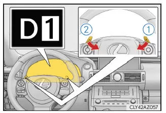 Lexus IS 300h. Schaltbereiche in Stellung D auswählen