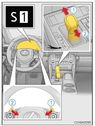 Lexus IS 300h. Schaltbereiche in Stellung S auswählen